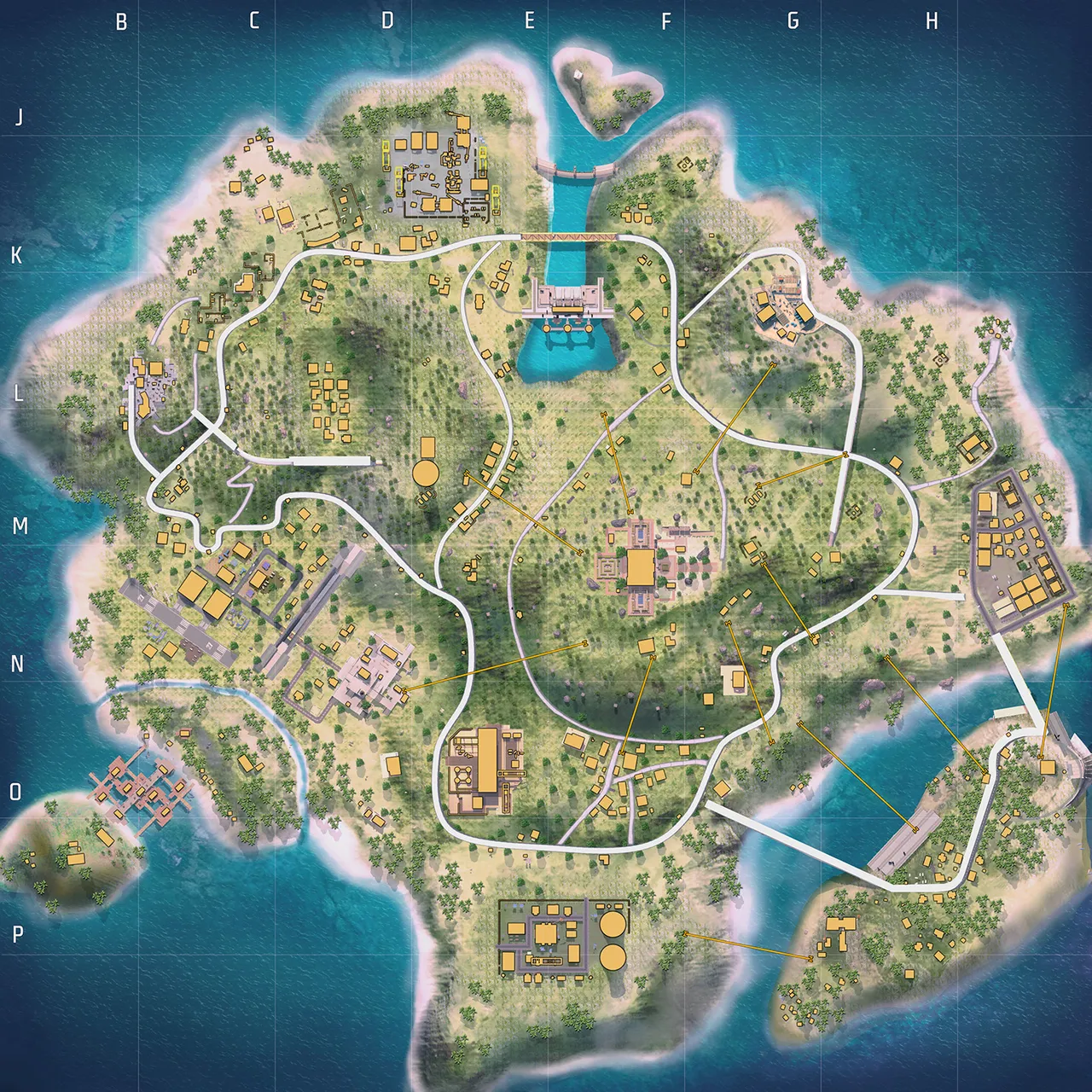 Bermuda map with named locations