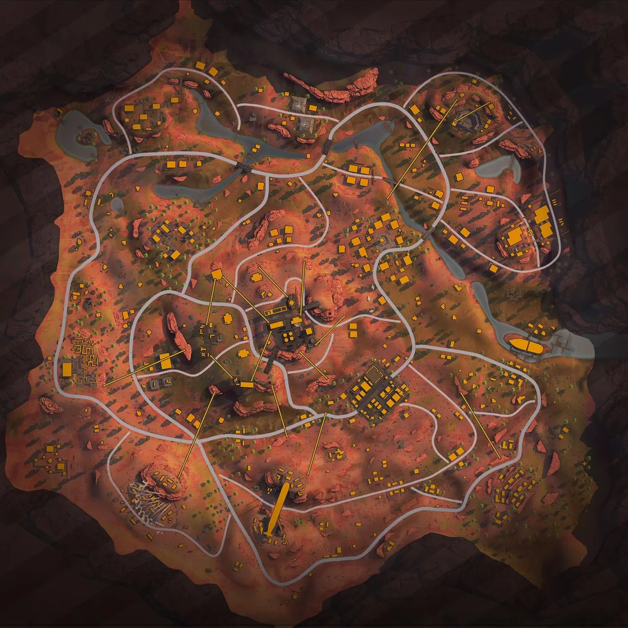 Kalahari map with named locations