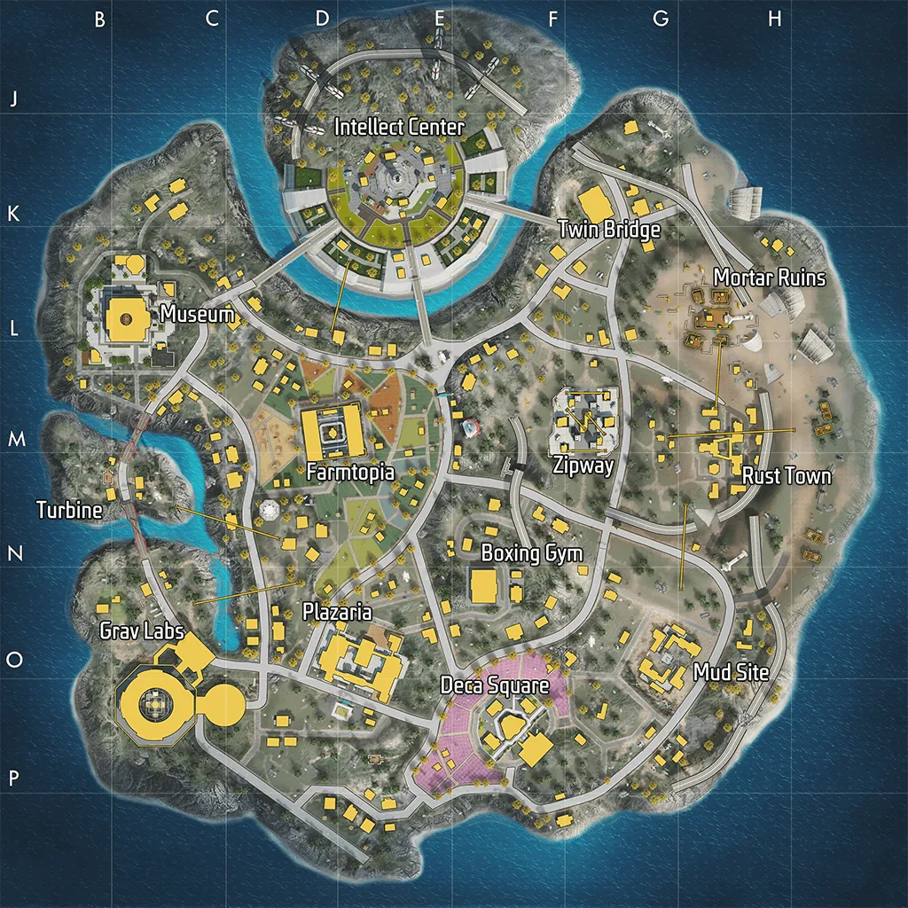 NeXTerra map with named locations