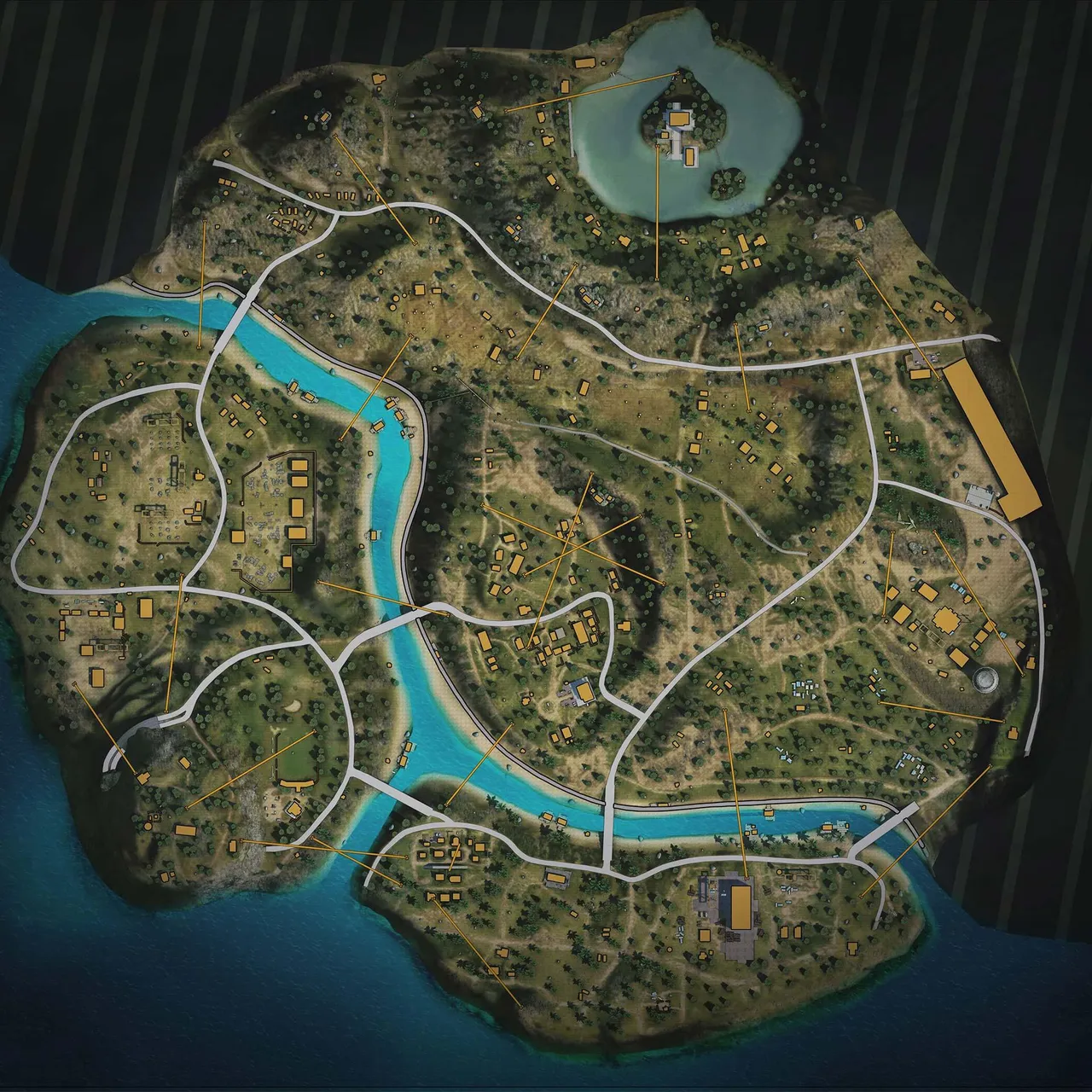 Purgatory map with named locations