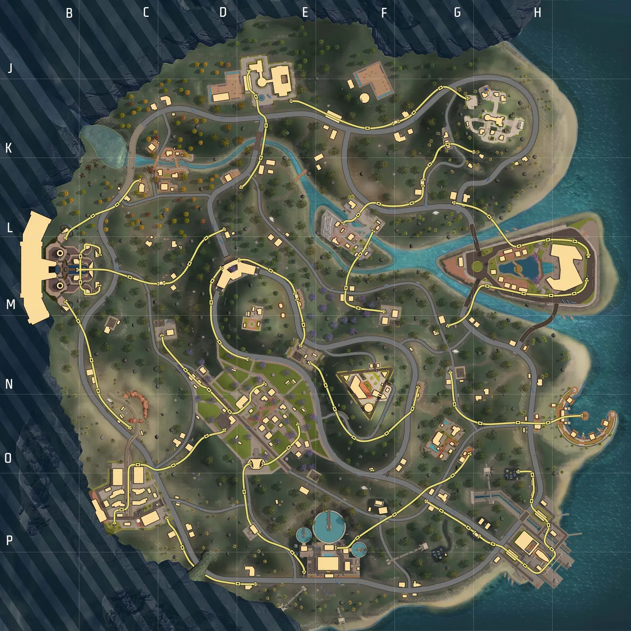 Solara map with named locations