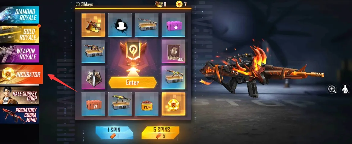 Incubator screen from the Help Center FAQ